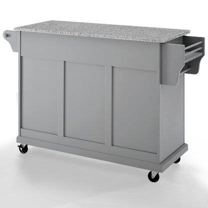 Crosley Furniture - Full Size Granite Top Kitchen Cart Gray/Black - KF30004EGY veiw 3
