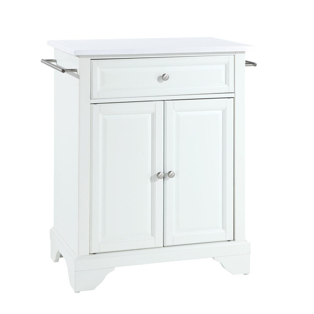 Crosley Furniture - Lafayette Granite Top Portable Kitchen Island/Cart White/White - KF30020BWH veiw 2