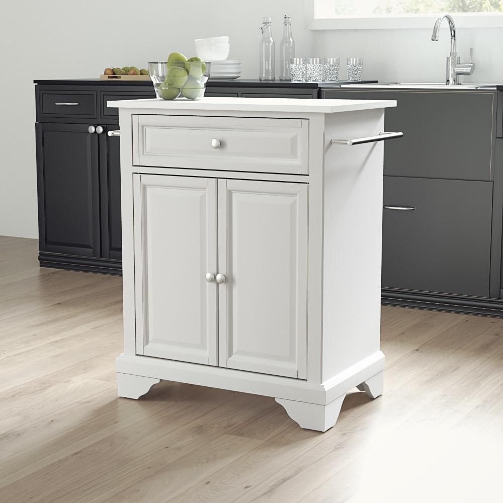 Crosley Furniture - Lafayette Granite Top Portable Kitchen Island/Cart White/White - KF30020BWH veiw 5
