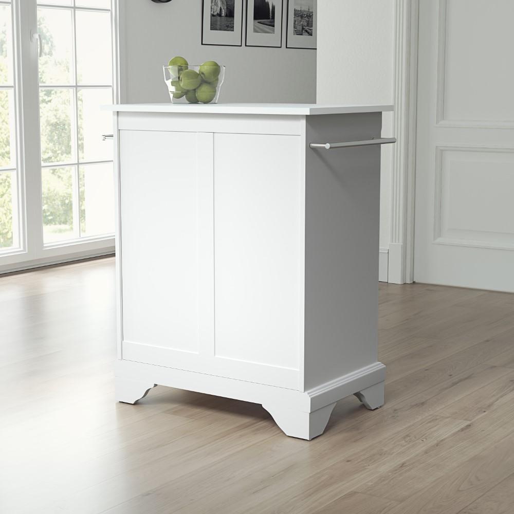 Crosley Furniture - Lafayette Granite Top Portable Kitchen Island/Cart White/White - KF30020BWH veiw 6