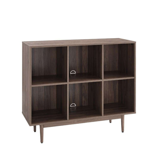 Crosley Furniture - Liam 6 Cube Bookcase Walnut - CF1121-WA veiw 1
