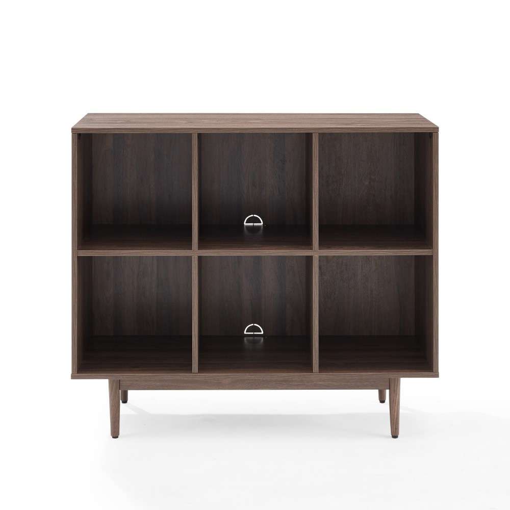 Crosley Furniture - Liam 6 Cube Bookcase Walnut - CF1121-WA veiw 2