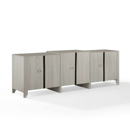 Crosley Furniture - Ronin 69in Low Profile TV Stand Whitewash - CF101569-WW veiw 4