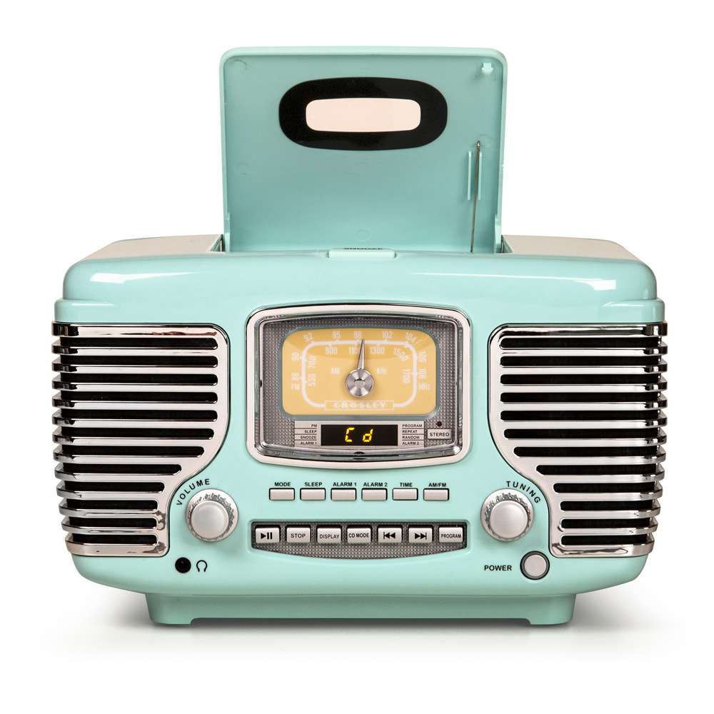 Crosley Radio - Corsair Radio Cd Player In Aqua Blue - CR612B-AB veiw 5