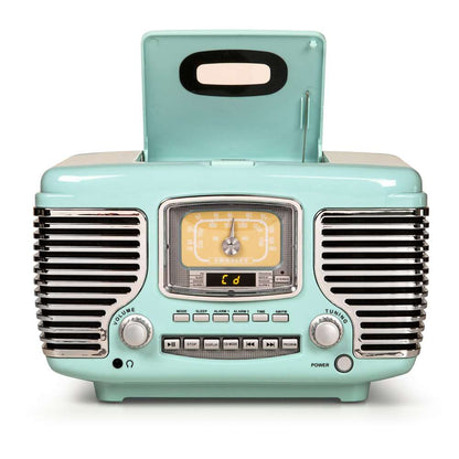 Crosley Radio - Corsair Radio Cd Player In Aqua Blue - CR612B-AB veiw 5