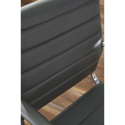 Euro Style - Axel Low Back Office Chair in Gray with Aluminum Base - 10606-GRY veiw 8