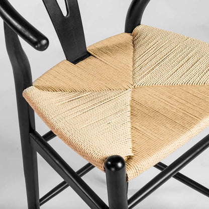 Euro Style - Evelina-B Bar Stool in Black Frame and Natural Seat - 08165BLK veiw 6