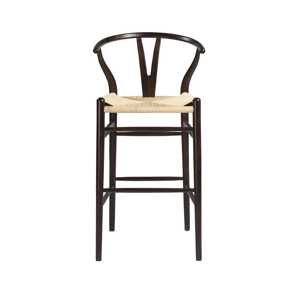 Euro Style - Evelina-B Bar Stool in Walnut and Natural Rush Seat - 08165WAL veiw 1