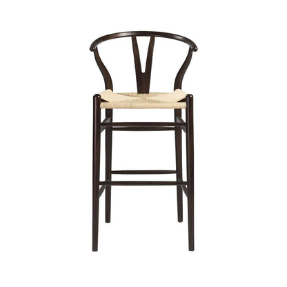 Euro Style - Evelina-B Bar Stool in Walnut and Natural Rush Seat - 08165WAL veiw 1