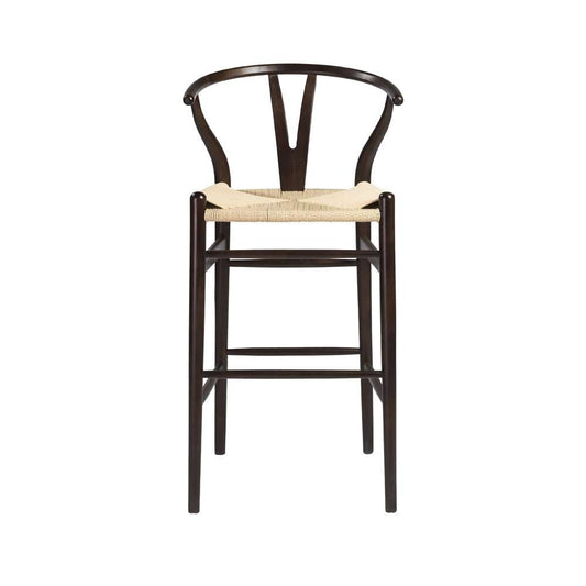 Euro Style - Evelina-B Bar Stool in Walnut and Natural Rush Seat - 08165WAL veiw 1