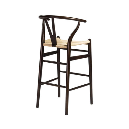 Euro Style - Evelina-B Bar Stool in Walnut and Natural Rush Seat - 08165WAL veiw 4
