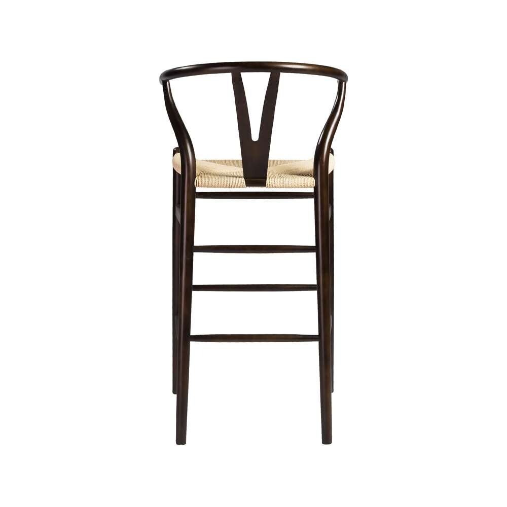 Euro Style - Evelina-B Bar Stool in Walnut and Natural Rush Seat - 08165WAL veiw 5