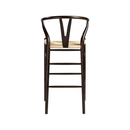 Euro Style - Evelina-B Bar Stool in Walnut and Natural Rush Seat - 08165WAL veiw 5
