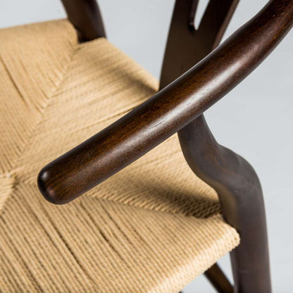 Euro Style - Evelina-B Bar Stool in Walnut and Natural Rush Seat - 08165WAL veiw 7
