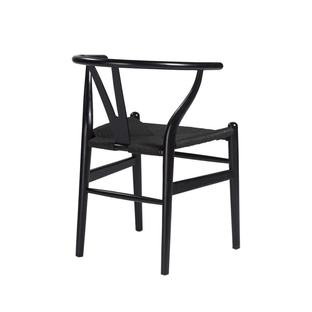 Euro Style - Evelina Side Chair with Black Stained Framed and Black Rush Seat (Set of 2) - 08162BLK veiw 4