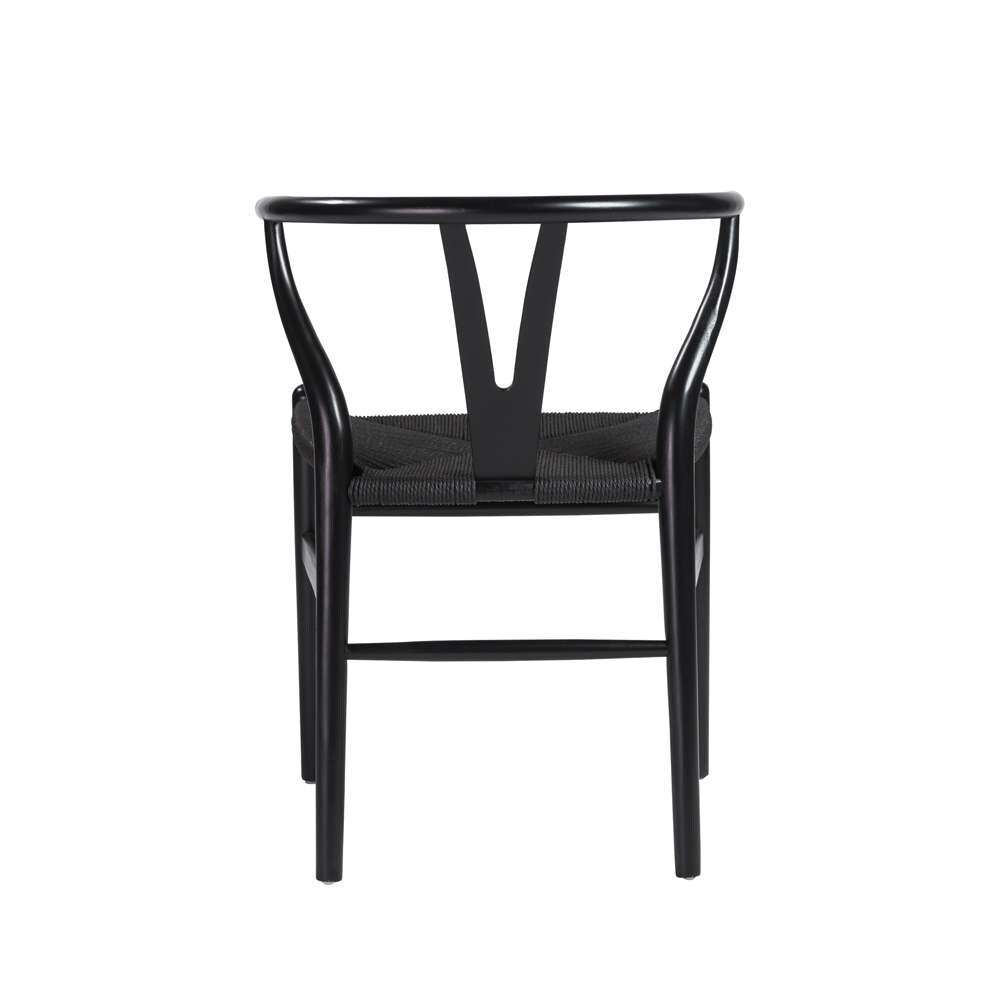 Euro Style - Evelina Side Chair with Black Stained Framed and Black Rush Seat (Set of 2) - 08162BLK veiw 5