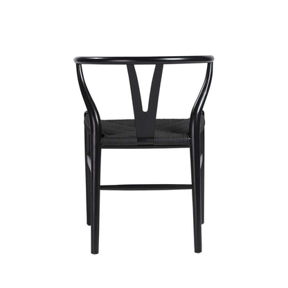 Euro Style - Evelina Side Chair with Black Stained Framed and Black Rush Seat (Set of 2) - 08162BLK veiw 5