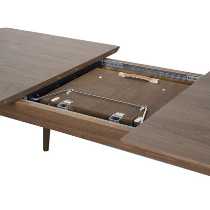 Euro Style - Lawrence 83in Extension Dining Table in American Walnut - 38934WAL veiw 6