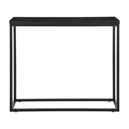 Euro Style - Teresa Console Table in High Gloss Black with Matte Black Base - 09911BLK veiw 1