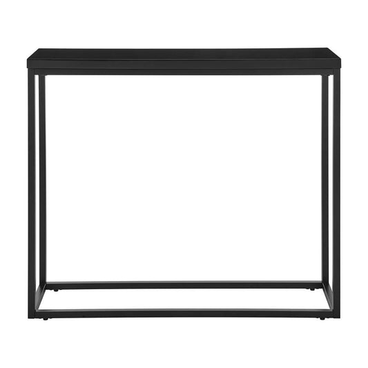 Euro Style - Teresa Console Table in High Gloss Black with Matte Black Base - 09911BLK veiw 1