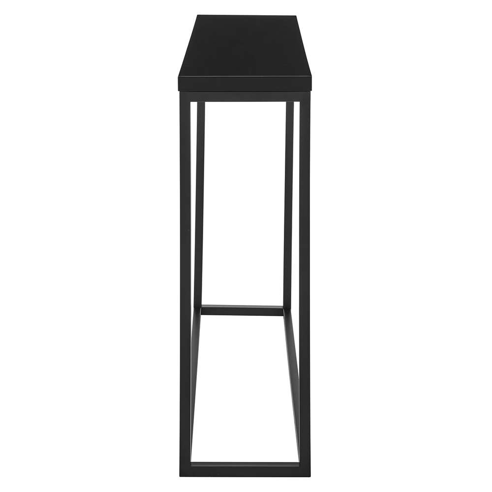 Euro Style - Teresa Console Table in High Gloss Black with Matte Black Base - 09911BLK veiw 3