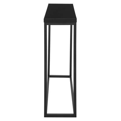 Euro Style - Teresa Console Table in High Gloss Black with Matte Black Base - 09911BLK veiw 3