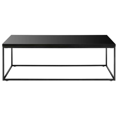 Euro Style - Teresa Rectangle Coffee Table in High Gloss Black with Matte Black Base - 09941BLK veiw 1