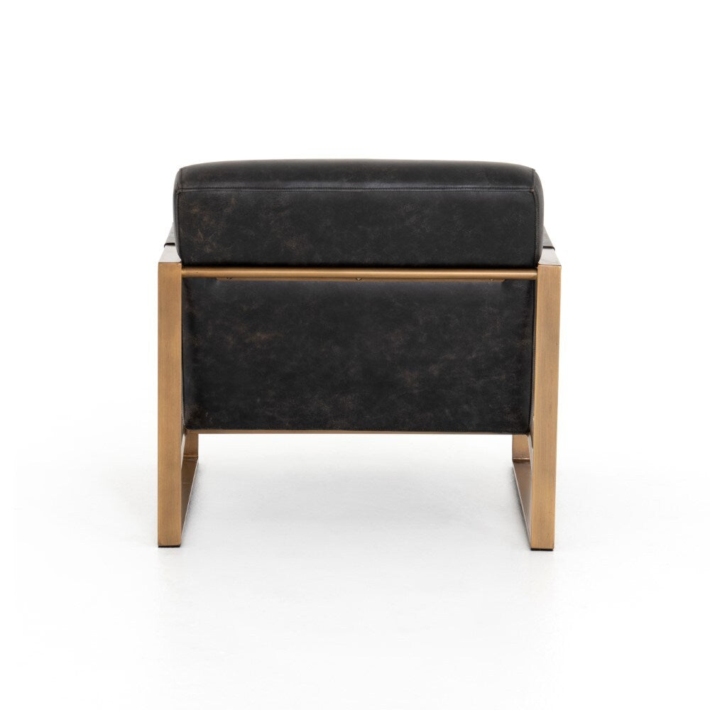 Four Hands - Jules Leather Chair - Rialto Ebony - CIRD-26042-482 veiw 9