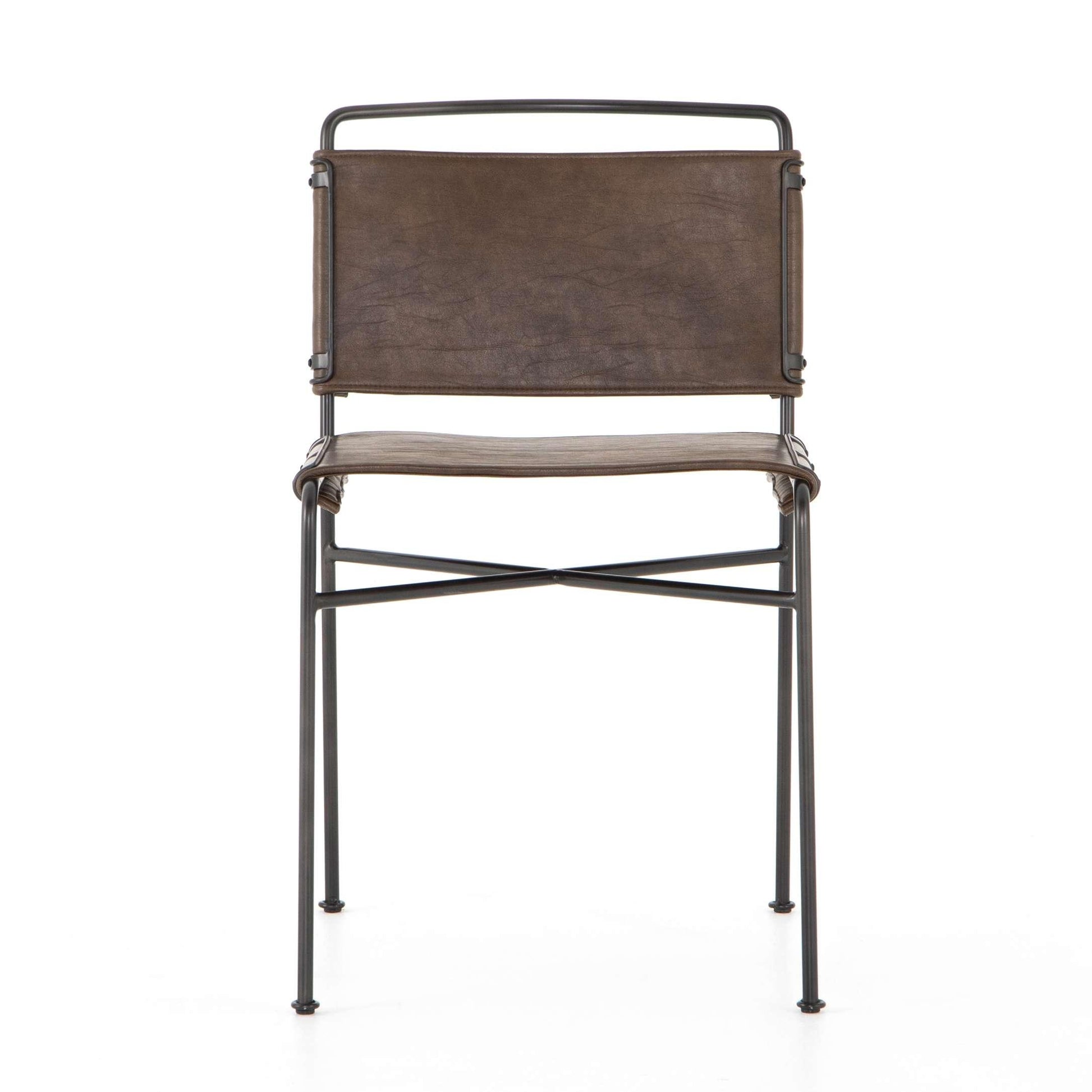 Four Hands - Wharton Dining Chair - Distressed Brown - 105866-011 veiw 2