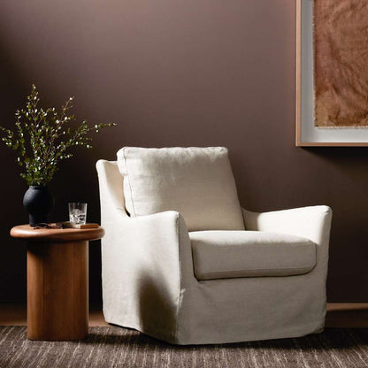 Four Hands - Kensington - Monette Slipcover Swivel Chair-Natural - 238679-004 veiw 6