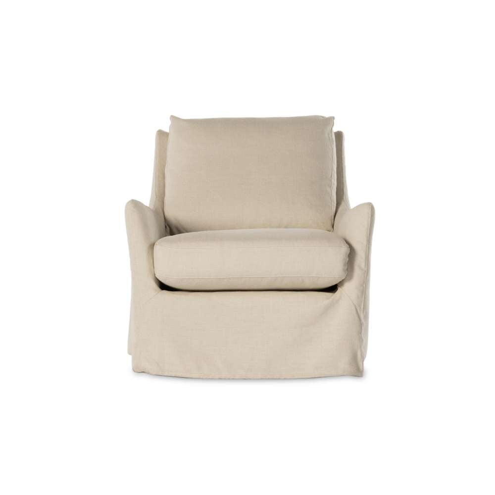 Four Hands - Kensington - Monette Slipcover Swivel Chair-Natural - 238679-004 veiw 7