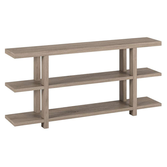 Hudson & Canal - Acosta 64in Wide Rectangular Console Table in Antiqued Gray Oak - AT1852 veiw 1