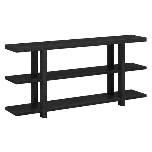 Hudson & Canal - Acosta 64in Wide Rectangular Console Table in Black Grain - AT1851 veiw 1