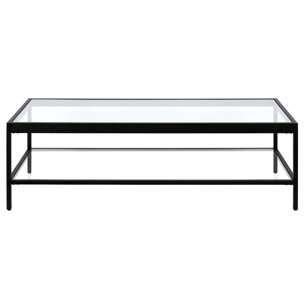 Hudson & Canal - Alexis 54in Wide Rectangular Coffee Table in Blackened Bronze - CT0709 veiw 3