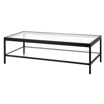 Hudson & Canal - Alexis 54in Wide Rectangular Coffee Table in Blackened Bronze - CT0709 veiw 4