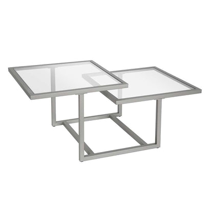 Hudson & Canal - Amalie 43in Wide Square Coffee Table in Nickel - CT0277 veiw 3