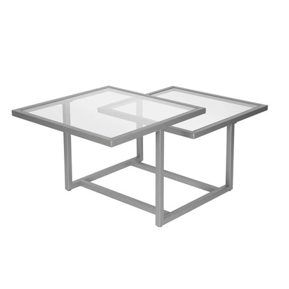 Hudson & Canal - Amalie 43in Wide Square Coffee Table in Nickel - CT0277 veiw 4