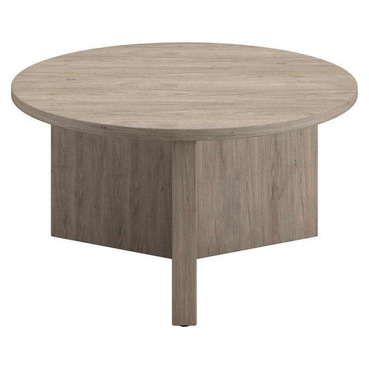 Hudson & Canal - Anders 32in Wide Round Coffee Table in Antiqued Gray Oak - CT1794 veiw 1