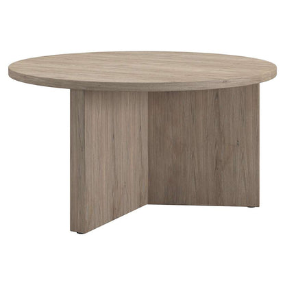 Hudson & Canal - Anders 32in Wide Round Coffee Table in Antiqued Gray Oak - CT1794 veiw 4