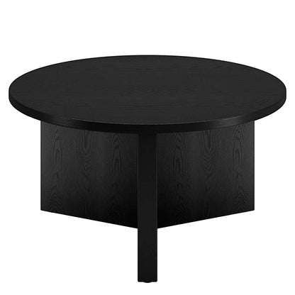Hudson & Canal - Anders 32in Wide Round Coffee Table in Black Grain - CT1793 veiw 1