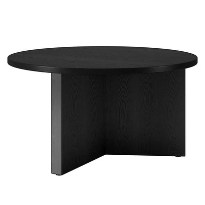 Hudson & Canal - Anders 32in Wide Round Coffee Table in Black Grain - CT1793 veiw 4