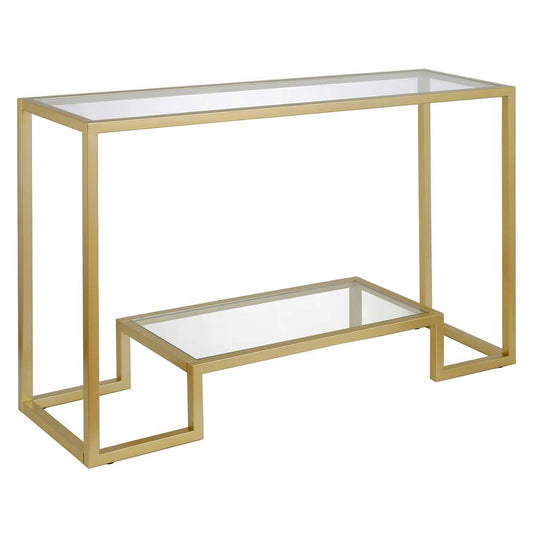 Hudson & Canal - Athena 47.75in Wide Rectangular Console Table in Brass - AT0093 veiw 1