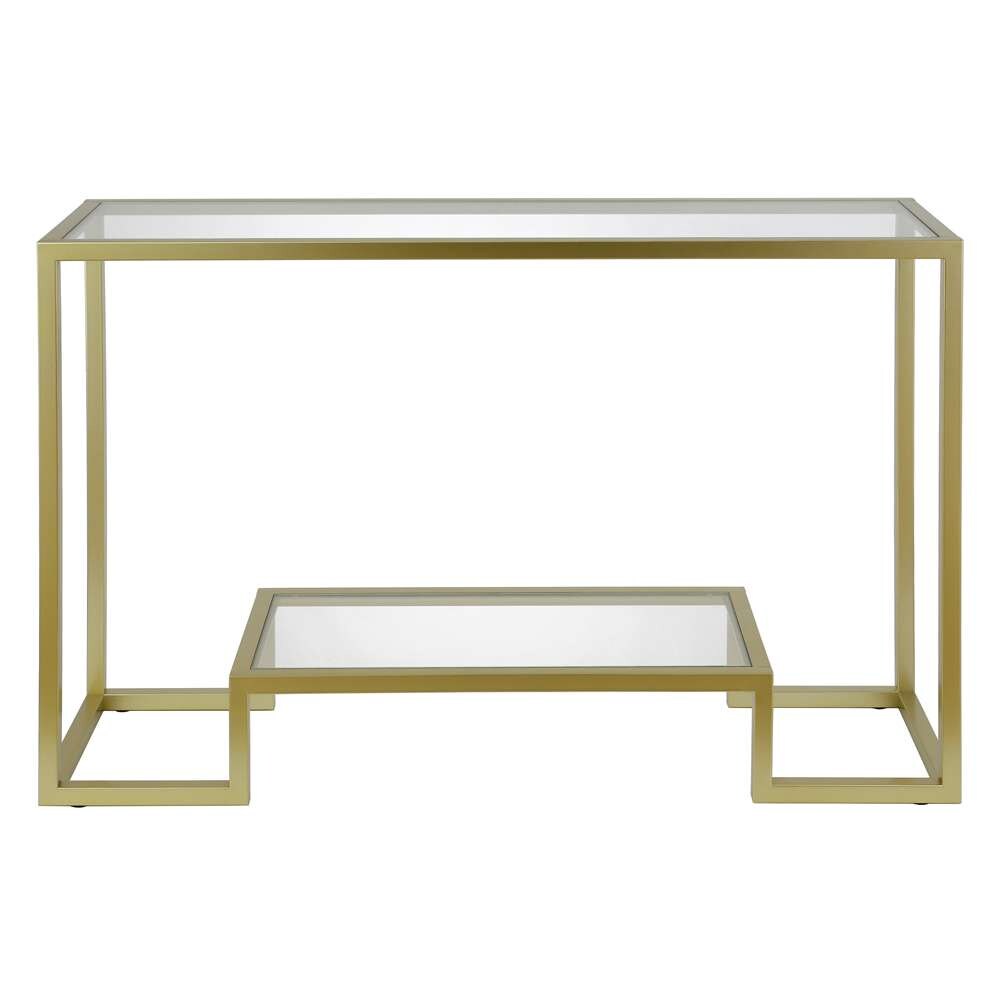 Hudson & Canal - Athena 47.75in Wide Rectangular Console Table in Brass - AT0093 veiw 3