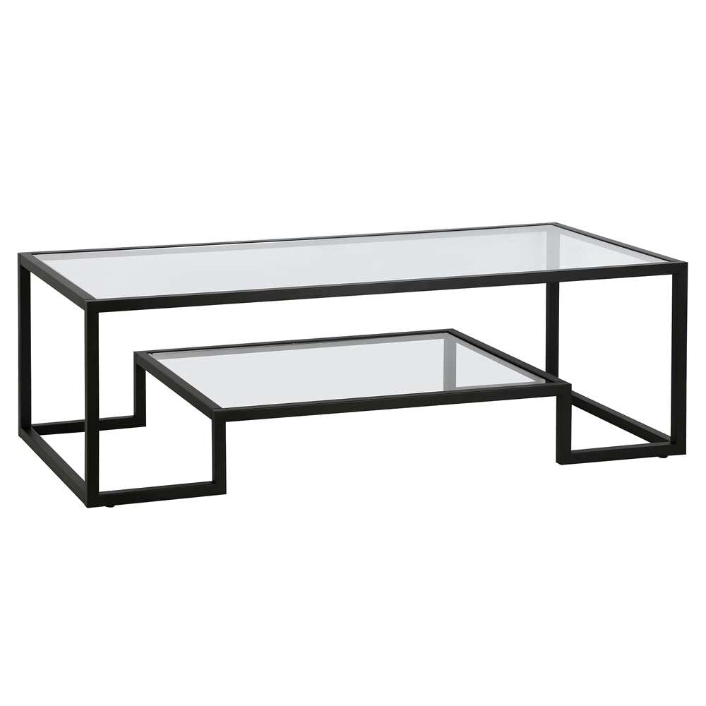Hudson & Canal - Athena 54in Wide Rectangular Coffee Table in Blackened Bronze - CT0706 veiw 1