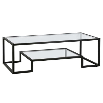 Hudson & Canal - Athena 54in Wide Rectangular Coffee Table in Blackened Bronze - CT0706 veiw 1