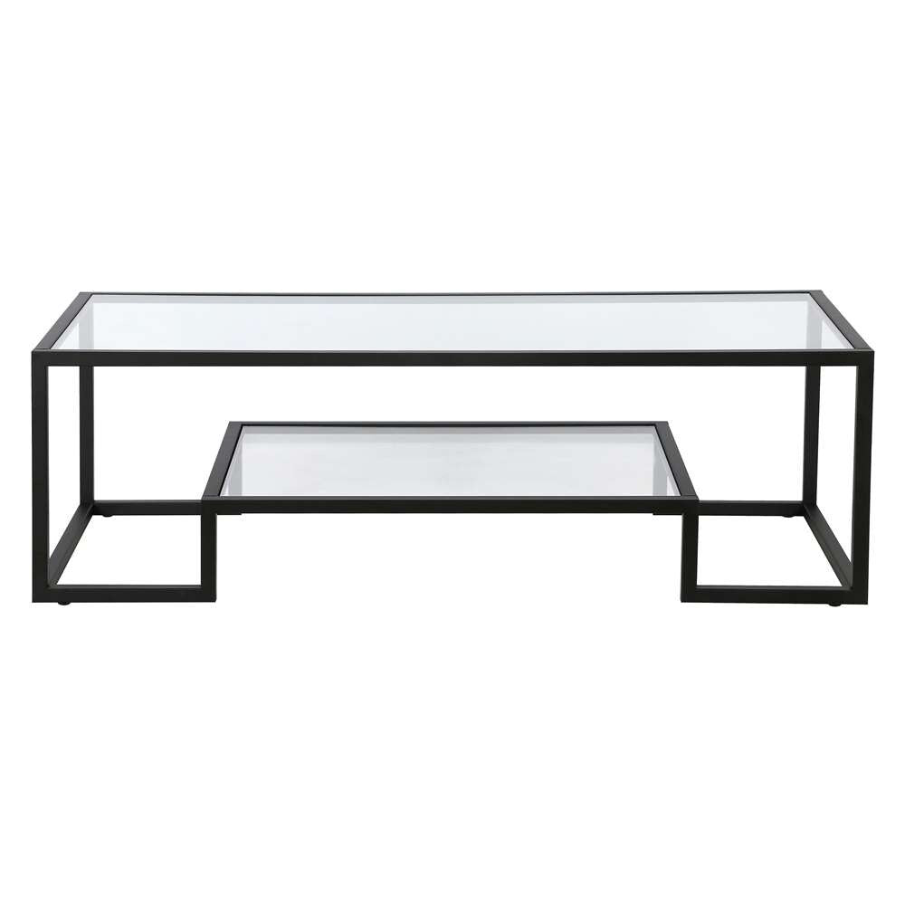 Hudson & Canal - Athena 54in Wide Rectangular Coffee Table in Blackened Bronze - CT0706 veiw 3