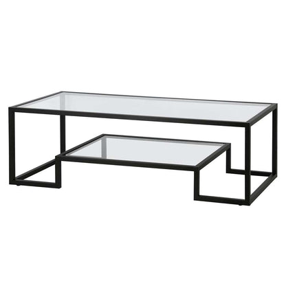 Hudson & Canal - Athena 54in Wide Rectangular Coffee Table in Blackened Bronze - CT0706 veiw 4