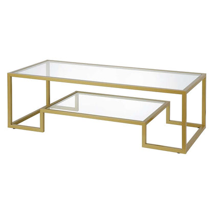 Hudson & Canal - Athena 54in Wide Rectangular Coffee Table in Brass - CT0707 veiw 4