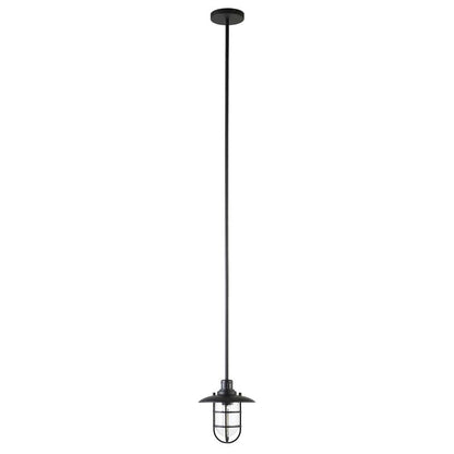Hudson & Canal - Bay 8.25in Wide Lantern Pendant with Glass/Metal Shade in Blackened Bronze/Clear - PD1344 veiw 4