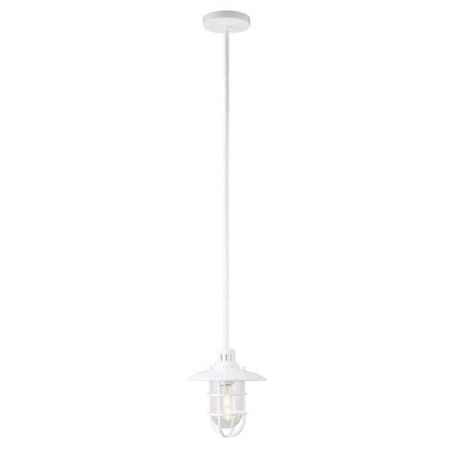Hudson & Canal - Bay 8.25in Wide Lantern Pendant with Glass/Metal Shade in White/Clear - PD1347 veiw 3